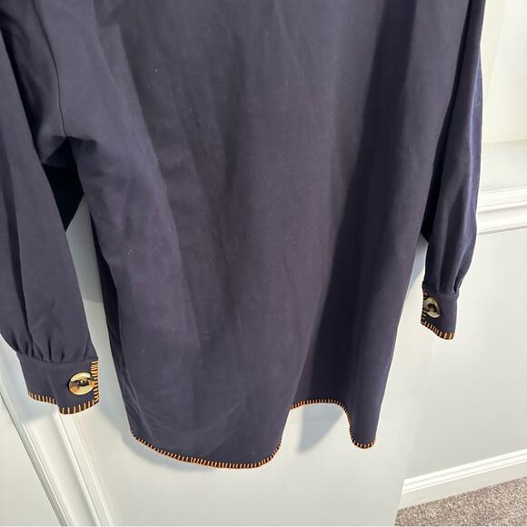 NWT SIEDRES Navy Blue Cotton Orange Jacket Medium - Picture 7 of 15